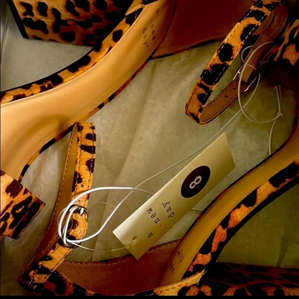 Ladies Sexy Strappy Leopard print heels